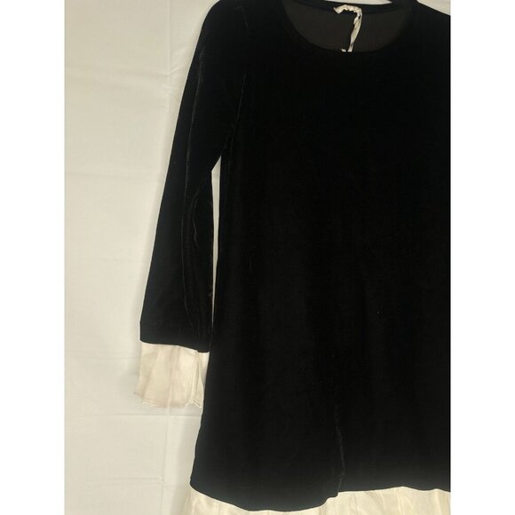 MONNALISA Black Velvet Long Sleeve PARTY DRESS Size Women’s Medium ITALY $382 - Picture 3 of 12